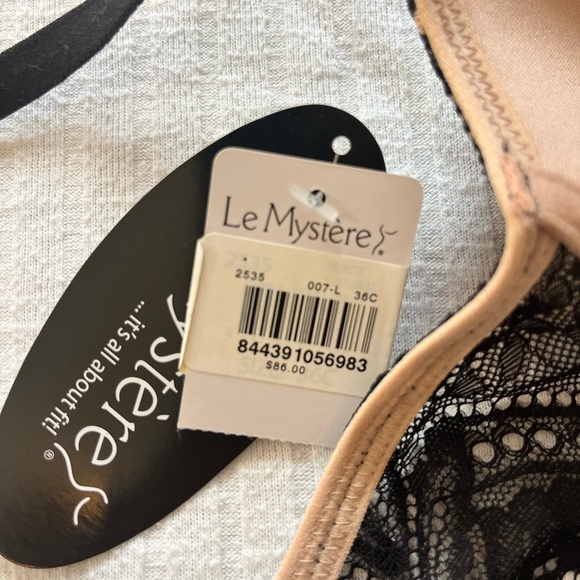 Le mystere Isabella Bra 36C Memory Foam Padded Underwire Lace *New With Tags* - Picture 4 of 8